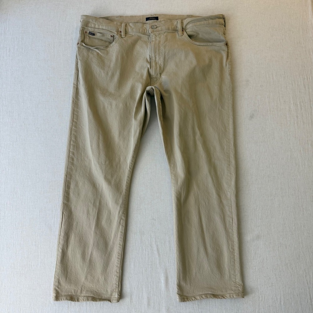 Polo Ralph Lauren Hampton Jeans 42x30 Tan Relaxed Straight Coastal Grandfather
